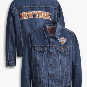 Levi's Blue Denim Jacket with New York Knicks Patch